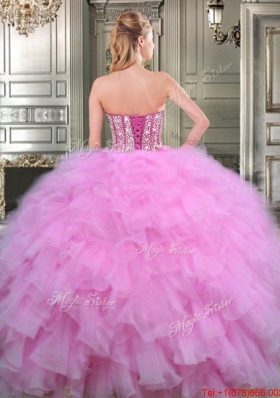 Sweet Four for One Ball Gown Detachable Quinceanera Dresses with Beading and Ruffles