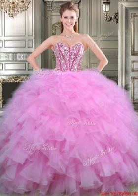 Sweet Four for One Ball Gown Detachable Quinceanera Dresses with Beading and Ruffles