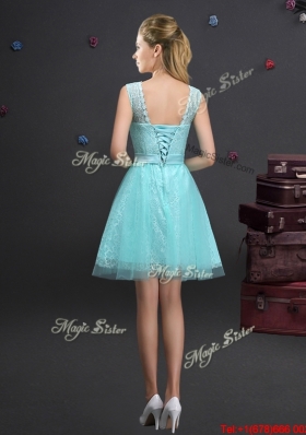 2017 Exclusive Aqua Blue Prom Dress with Lace and Appliques