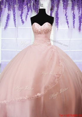 Cheap Ball Gown Sweetheart Quinceanera Dress with Appliques and Beading