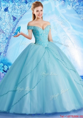 Hot Sale Big Puffy Quinceanera Dress with Off the Shoulder