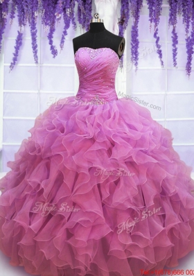 New Arrivals Sweetheart Beaded and Ruffled Quinceanera Gown in Organza