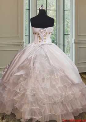 New Embroideried and Ruffled Layers Quinceanera Dress in Organza and Taffeta