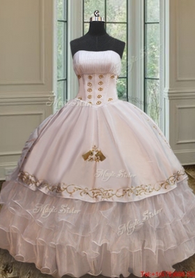 New Embroideried and Ruffled Layers Quinceanera Dress in Organza and Taffeta