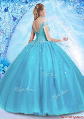 Perfect Off the Shoulder Quinceanera Dress with Venetian Pearl