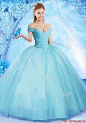 Popular Really Puffy Off the Shoulder Quinceanera Dress with Beading