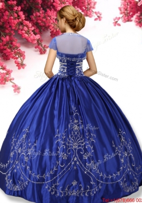 Gorgeous Beaded and Embroideried Taffeta Sweet 16 Dress in Purple