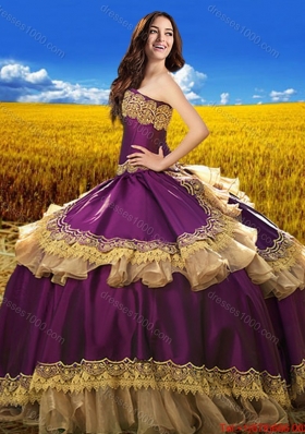 2017 Beautiful Sweetheart Eggplant Purple Quinceanera Dress with Embroidery and Beading