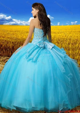 New Arrivals Really Puffy Strapless Tulle Quinceanera Dress with Bowknot and Beading