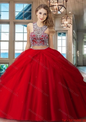 Popular Big Puffy Criss Cross Quinceanera Dress with Beading and Pick Ups