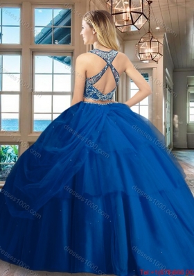 Popular Big Puffy Criss Cross Quinceanera Dress with Beading and Pick Ups