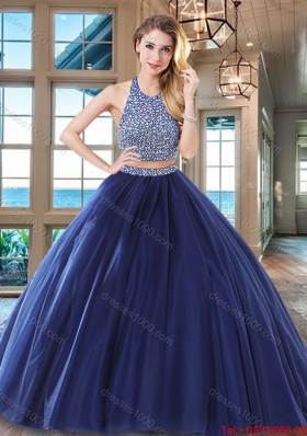 Simple Floor Length Beaded Decorated Waist Quinceanera Dress in Wine Red