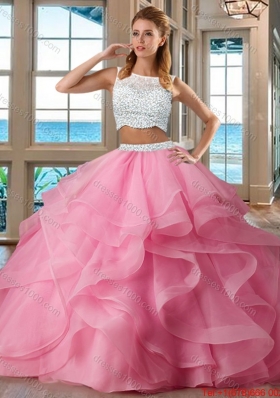 Beautiful Ball Gown Brush Train Side Zipper Light Blue Quinceanera Dresses with Bateau