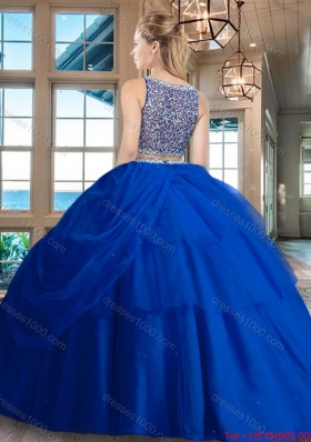 Cheap See Through Side Zipper Quinceanera Dress with Beading and Pick Ups