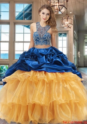 Pretty Ruffled Layers Wine Red and Yellow Quinceanera Dress with Brush Train