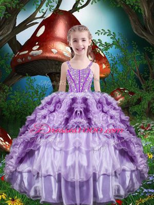 Chic Multi-color Sweetheart Lace Up Beading and Ruffles and Ruffled Layers Vestidos de Quinceanera Sleeveless