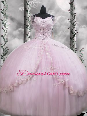 Cap Sleeves Brush Train Side Zipper Beading and Appliques Quinceanera Gown