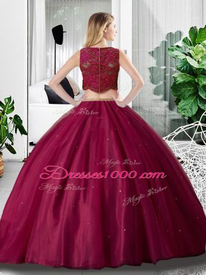 Teal Sleeveless Lace and Ruching Floor Length Quinceanera Dresses