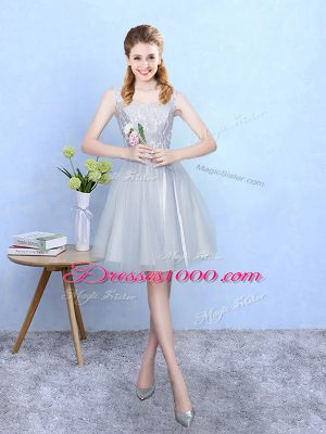 High End Sleeveless Lace Lace Up Bridesmaid Dress