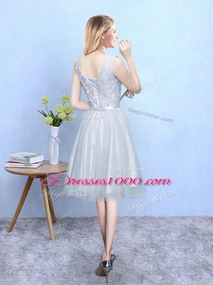 High End Sleeveless Lace Lace Up Bridesmaid Dress