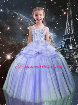 Sweetheart Sleeveless Tulle Sweet 16 Dress Beading Lace Up