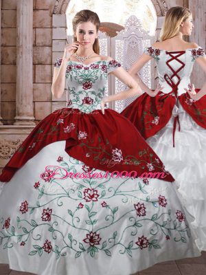 Sleeveless Embroidery Lace Up 15th Birthday Dress