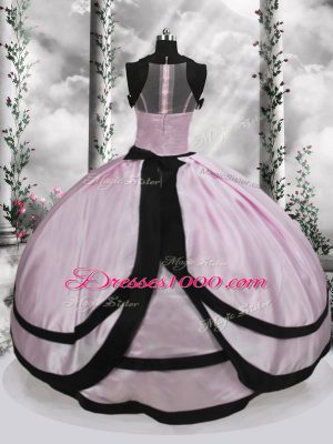 Elegant Pink Scoop Neckline Ruching Sweet 16 Quinceanera Dress Sleeveless Zipper