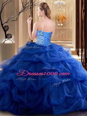 Super Sleeveless Lace Up Floor Length Beading and Ruffles 15th Birthday Dress