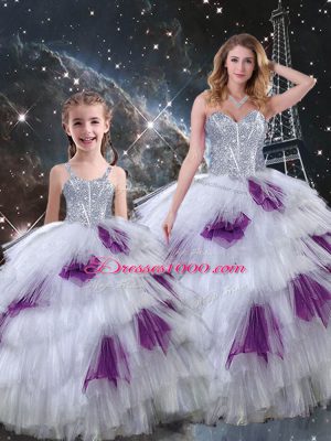 Hot Selling Ball Gowns Sweet 16 Dresses Multi-color Sweetheart Organza Sleeveless Floor Length Lace Up