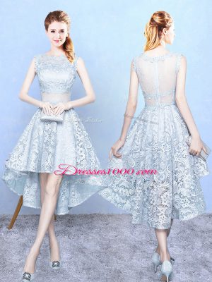 Sleeveless Lace Zipper Bridesmaid Dresses