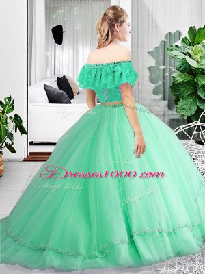 Wonderful Floor Length Burgundy Sweet 16 Dresses Tulle Sleeveless Lace and Ruffles