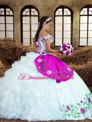 Modest Multi-color Sleeveless Taffeta Lace Up Quinceanera Gown for Military Ball and Sweet 16 and Quinceanera