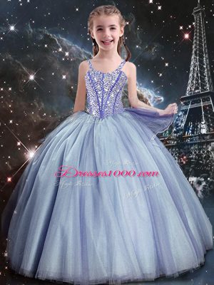 Glittering Lavender Sweet 16 Quinceanera Dress Military Ball and Sweet 16 and Quinceanera with Beading Sweetheart Sleeveless Lace Up