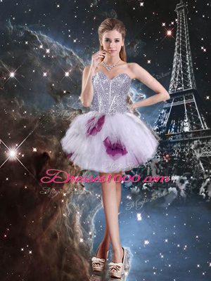 Custom Designed Multi-color Zipper Quince Ball Gowns Beading and Ruffled Layers and Sequins Sleeveless Floor Length