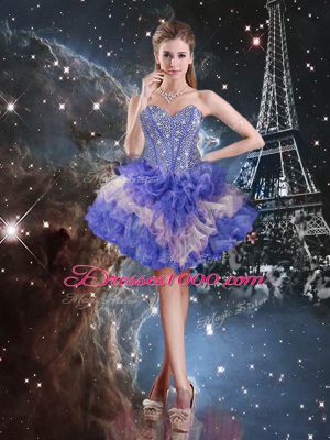 Sweetheart Sleeveless Lace Up Sweet 16 Quinceanera Dress Multi-color Organza