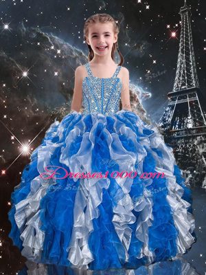 Sleeveless Beading and Ruffles Lace Up Quinceanera Dress