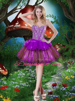 Attractive Ball Gowns Ball Gown Prom Dress Multi-color Sweetheart Organza Sleeveless Floor Length Lace Up