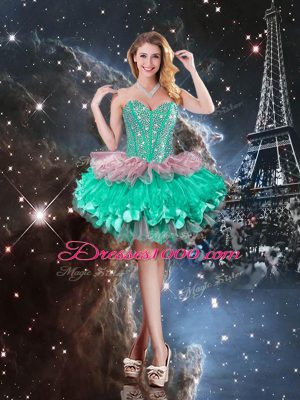 Ball Gowns Sweet 16 Quinceanera Dress Multi-color Sweetheart Organza Sleeveless Floor Length Lace Up