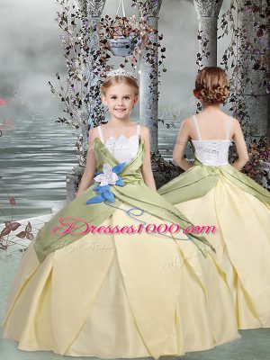 Scalloped Sleeveless Lace Up Ball Gown Prom Dress Champagne Taffeta