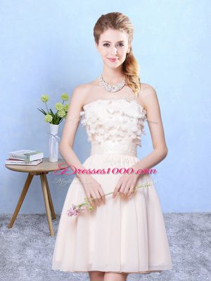 Sleeveless Appliques Lace Up Bridesmaid Dresses