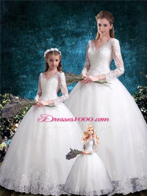 Low Price V-neck Half Sleeves Lace Up Quinceanera Dress White Tulle