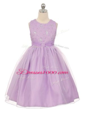 On Sale Scoop Sleeveless Tulle Juniors Party Dress Beading Lace Up