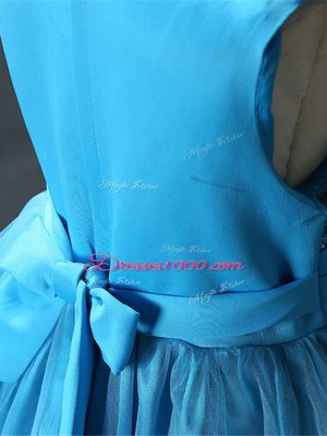 Spectacular Sleeveless Zipper Knee Length Sequins and Hand Made Flower Flower Girl Dresses for Less