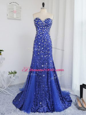 Sleeveless Beading and Sequins Zipper Prom Party Dress