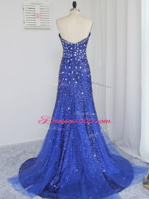 Sleeveless Beading and Sequins Zipper Prom Party Dress