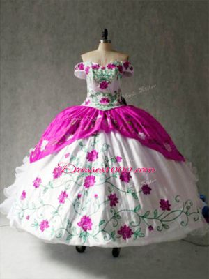 Fantastic Floor Length Ball Gowns Cap Sleeves Multi-color 15th Birthday Dress Lace Up