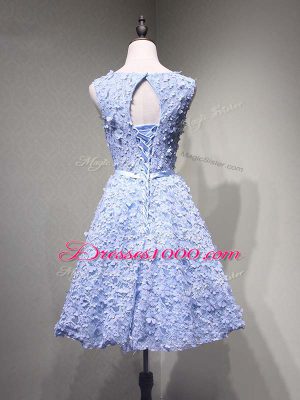 New Arrival Tulle Sleeveless Mini Length Party Dress and Belt