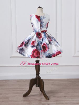 Eye-catching Multi-color Sleeveless Printed Zipper Pageant Gowns For Girls for Wedding Party