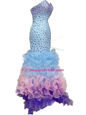 Floor Length Multi-color Pageant Dress Womens Sweetheart Sleeveless Lace Up