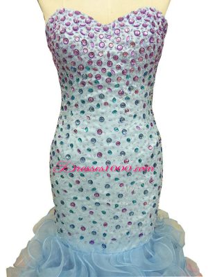 Floor Length Multi-color Pageant Dress Womens Sweetheart Sleeveless Lace Up